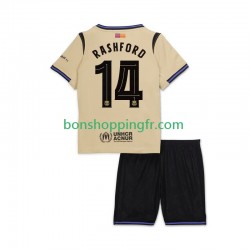 Maillot Extérieur FC Barcelone Marcus Rashford 14 UCL 2025-2026 Manches Courtes Jeune Enfant(+shorts)