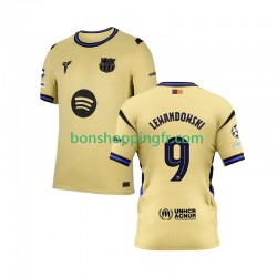 Maillot Extérieur FC Barcelone Robert Lewandowski 9 Champions League 2025-2026 Manches Courtes Homme