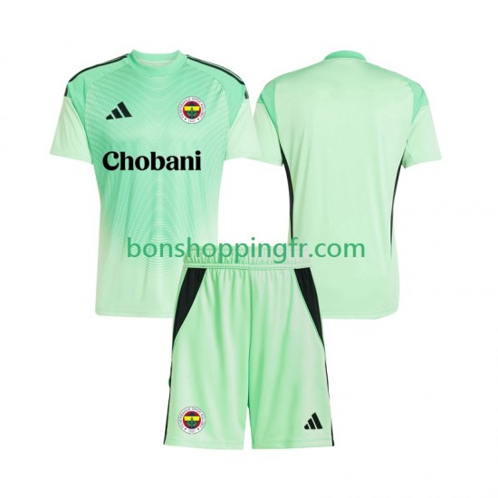 Maillot Extérieur Gardien Fenerbahce 2025-2026 Manches Courtes Jeune Enfant(+shorts)