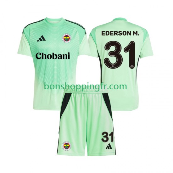 Maillot Extérieur Gardien Fenerbahce Ederson Moraes 31 2025-2026 Manches Courtes Jeune Enfant(+shorts)
