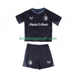 Maillot Extérieur Feyenoord Rotterdam 2025-2026 Manches Courtes Jeune Enfant(+shorts)