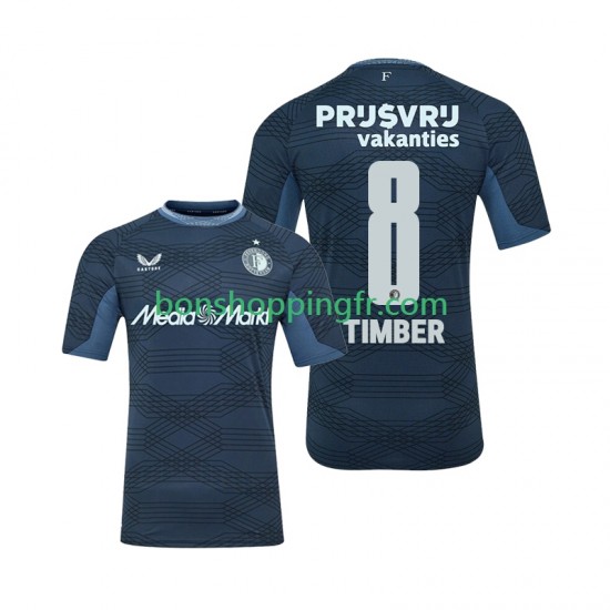 Maillot Extérieur Feyenoord Rotterdam Quinten Timber 8 2025-2026 Manches Courtes Homme