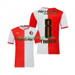 Maillot Domicile Feyenoord Rotterdam Quinten Timber 8 2025-2026 Manches Courtes Homme