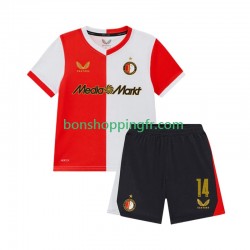Maillot Domicile Feyenoord Rotterdam Sem Steijn 14 2025-2026 Manches Courtes Jeune Enfant(+shorts)