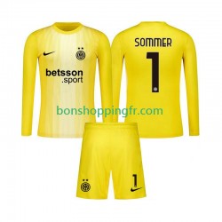 Maillot Extérieur Inter Milan Gardien Yann Sommer 1 2025-2026 Manches Longues Jeune Enfant(+shorts)