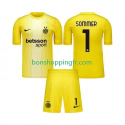 Maillot Extérieur Inter Milan Gardien Yann Sommer 1 2025-2026 Manches Courtes Jeune Enfant(+shorts)