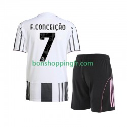 Maillot Domicile Juventus Francisco Conceicao 7 2025-2026 Manches Courtes Jeune Enfant(+shorts)
