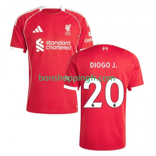 Maillot Domicile Liverpool Diogo Jota 20 2025-2026 Manches Courtes Homme Maillot Domicile Liverpool Diogo Jota 20 2025-2026 Manches Courtes Homme