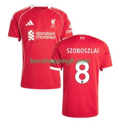 Maillot Domicile Liverpool Dominik Szoboszlai 8 2025-2026 Manches Courtes Homme