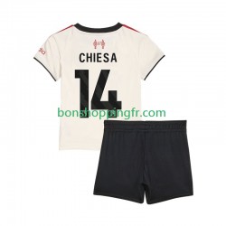 Maillot Extérieur Liverpool Federico Chiesa 14 2025-2026 Manches Courtes Jeune Enfant(+shorts)