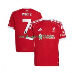 Maillot Domicile Liverpool Florian Wirtz 7 2025-2026 Manches Courtes Homme