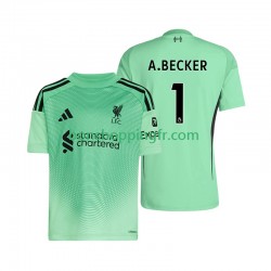 Maillot Domicile Liverpool Gardien Alisson Becker 1 2025-2026 Manches Courtes Homme