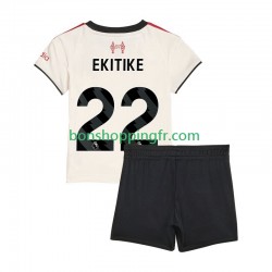 Maillot Extérieur Liverpool Hugo Ekitike 22 2025-2026 Manches Courtes Jeune Enfant(+shorts)