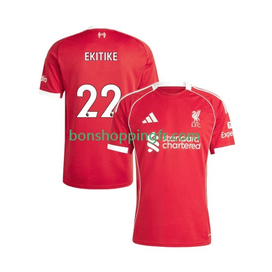 Maillot Domicile Liverpool Hugo Ekitike 22 2025-2026 Manches Courtes Homme Maillot Domicile Liverpool Hugo Ekitike 22 2025-2026 Manches Courtes Homme