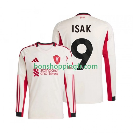 Maillot Extérieur Liverpool ISAK 9 2025-2026 Manches Longues Homme