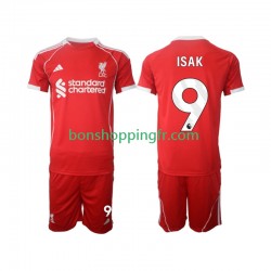 Maillot Domicile Liverpool ISAK 9 2025-2026 Manches Courtes Jeune Enfant(+shorts)