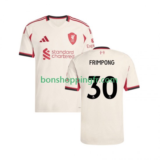Maillot Extérieur Liverpool Jeremie Frimpong 30 2025-2026 Manches Courtes Homme Maillot Extérieur Liverpool Jeremie Frimpong 30 2025-2026 Manches Courtes Homme