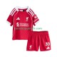 Maillot Domicile Liverpool Jeremie Frimpong 30 2025-2026 Manches Courtes Jeune Enfant(+shorts)