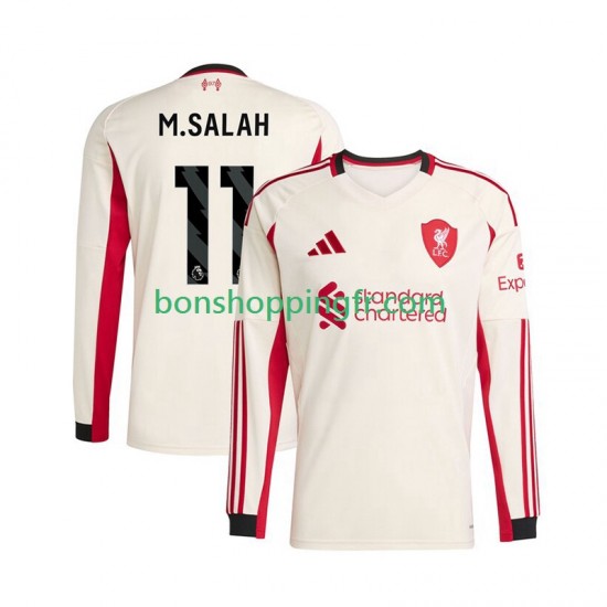 Maillot Extérieur Liverpool Mohamed Salah 11 2025-2026 Manches Longues Homme Maillot Extérieur Liverpool Mohamed Salah 11 2025-2026 Manches Longues Homme