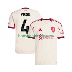 Maillot Extérieur Liverpool Virgil van Dijk 4 2025-2026 Manches Courtes Homme