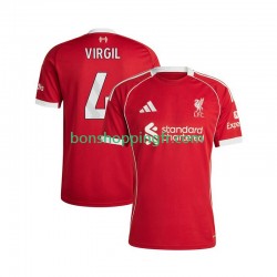 Maillot Domicile Liverpool Virgil van Dijk 4 2025-2026 Manches Courtes Homme