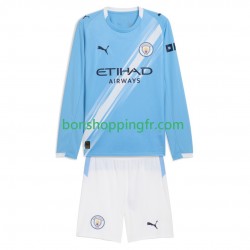 Maillot Domicile Manchester City 2025-2026 Manches Longues Jeune Enfant(+shorts)