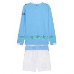 Maillot Domicile Manchester City 2025-2026 Manches Longues Jeune Enfant(+shorts)
