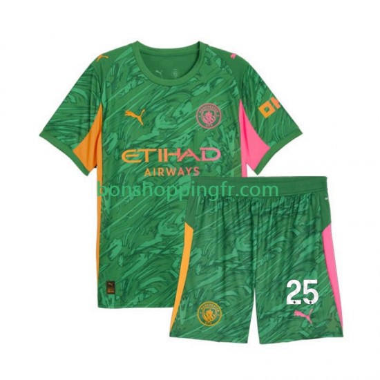 Maillot Domicile Manchester City Gardien Gianluigi Donnarumma 25 2025-2026 Manches Courtes Jeune Enfant(+shorts)