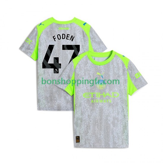 Maillot 3ème Manchester City Phil Foden 47 2025-2026 Manches Courtes Homme