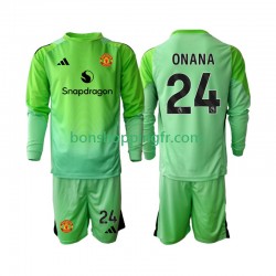 Maillot 4ème Manchester United Gardien Andre Onana 24 2025-2026 Manches Longues Jeune Enfant(+shorts)
