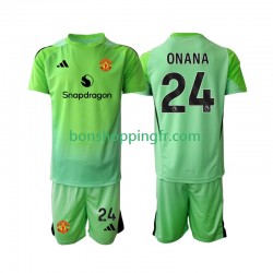 Maillot 4ème Manchester United Gardien Andre Onana 24 2025-2026 Manches Courtes Jeune Enfant(+shorts)