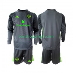 Maillot Extérieur Manchester United Gardien 2025-2026 Manches Longues Jeune Enfant(+shorts)