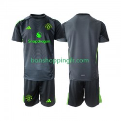 Maillot Extérieur Manchester United Gardien 2025-2026 Manches Courtes Jeune Enfant(+shorts)