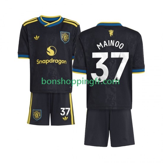 Maillot 3ème Manchester United Kobbie Mainoo 37 2025-2026 Manches Courtes Jeune Enfant(+shorts)