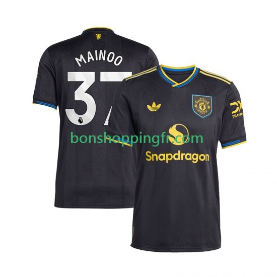 Maillot 3ème Manchester United Kobbie Mainoo 37 2025-2026 Manches Courtes Homme Maillot 3ème Manchester United Kobbie Mainoo 37 2025-2026 Manches Courtes Homme