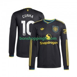 Maillot 3ème Manchester United Matheus Cunha 10 2025-2026 Manches Longues Homme