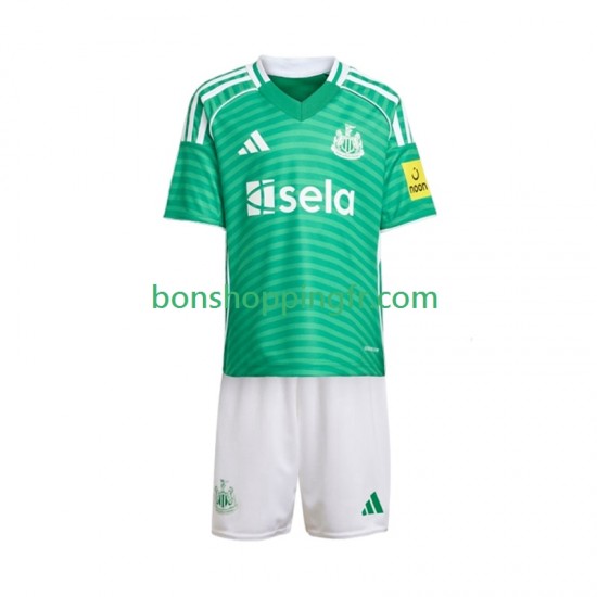 Maillot Extérieur Newcastle United 2025-2026 Manches Courtes Jeune Enfant(+shorts)