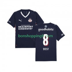 Maillot Extérieur PSV Eindhoven Sergino Dest 8 2025-2026 Manches Courtes Homme