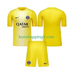 Maillot 3ème Paris Saint-Germain Gardien 2025-2026 Manches Courtes Jeune Enfant(+shorts)
