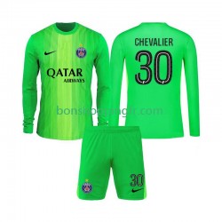 Maillot Extérieur Paris Saint-Germain Gardien Lucas Chevalier 30 2025-2026 Manches Longues Jeune Enfant(+shorts)