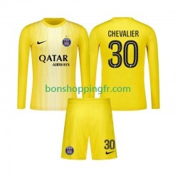 Maillot 3ème Paris Saint-Germain Gardien Lucas Chevalier 30 2025-2026 Manches Longues Jeune Enfant(+shorts)