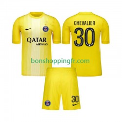 Maillot 3ème Paris Saint-Germain Gardien Lucas Chevalier 30 2025-2026 Manches Courtes Jeune Enfant(+shorts)