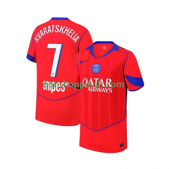 Maillot 3ème Paris Saint-Germain Khvicha Kvaratskhelia 7 2025-2026 Manches Courtes Homme
