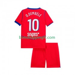 Maillot 3ème Paris Saint-Germain Ousmane Dembele 10 2025-2026 Manches Courtes Jeune Enfant(+shorts)