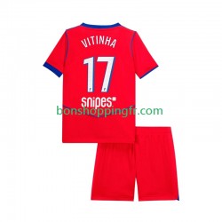 Maillot 3ème Paris Saint-Germain Vitinha 17 2025-2026 Manches Courtes Jeune Enfant(+shorts)