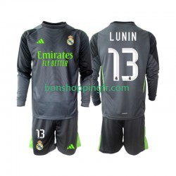 Maillot 3ème Real Madrid Gardien Andriy Lunin 13 2025-2026 Manches Longues Jeune Enfant(+shorts)