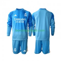 Maillot Domicile Real Madrid Gardien 2025-2026 Manches Longues Jeune Enfant(+shorts)