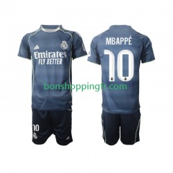 Maillot Extérieur Real Madrid Kylian Mbappe 10 2025-2026 Manches Courtes Jeune Enfant(+shorts)