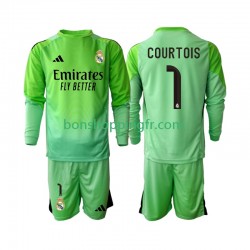 Maillot Extérieur Real Madrid Thibaut Courtois 1 2025-2026 Manches Longues Jeune Enfant(+shorts)