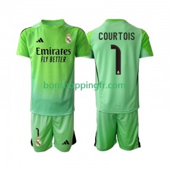 Maillot Extérieur Real Madrid Thibaut Courtois 1 2025-2026 Manches Courtes Jeune Enfant(+shorts)